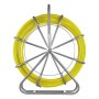 VEVOR Guía Pasacables de 6,3 mm 152 metros, Cable de Fibra de Vidrio con Contenedor, Terminales Intercambiables, Marca de Longitud, Herramientas de Electricista, para Pared Tubo Construcción Eléctrica