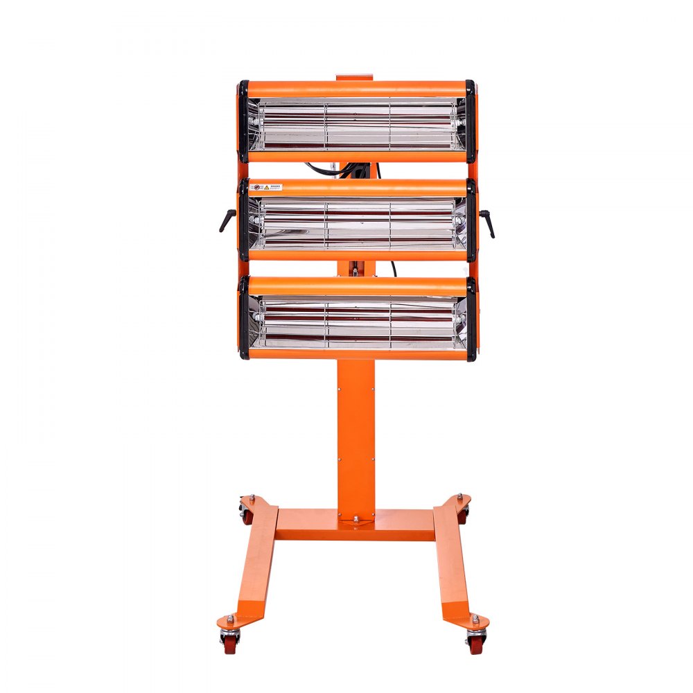 VEVOR Infrared Curing Lamp, 3300 W, 1-60 min. Time Setting, Auto Curing Lamp with Automatic Heating and Stand, 8.61 sq ft. Baking Area, Spray Booth Heaters, Paint Dryers