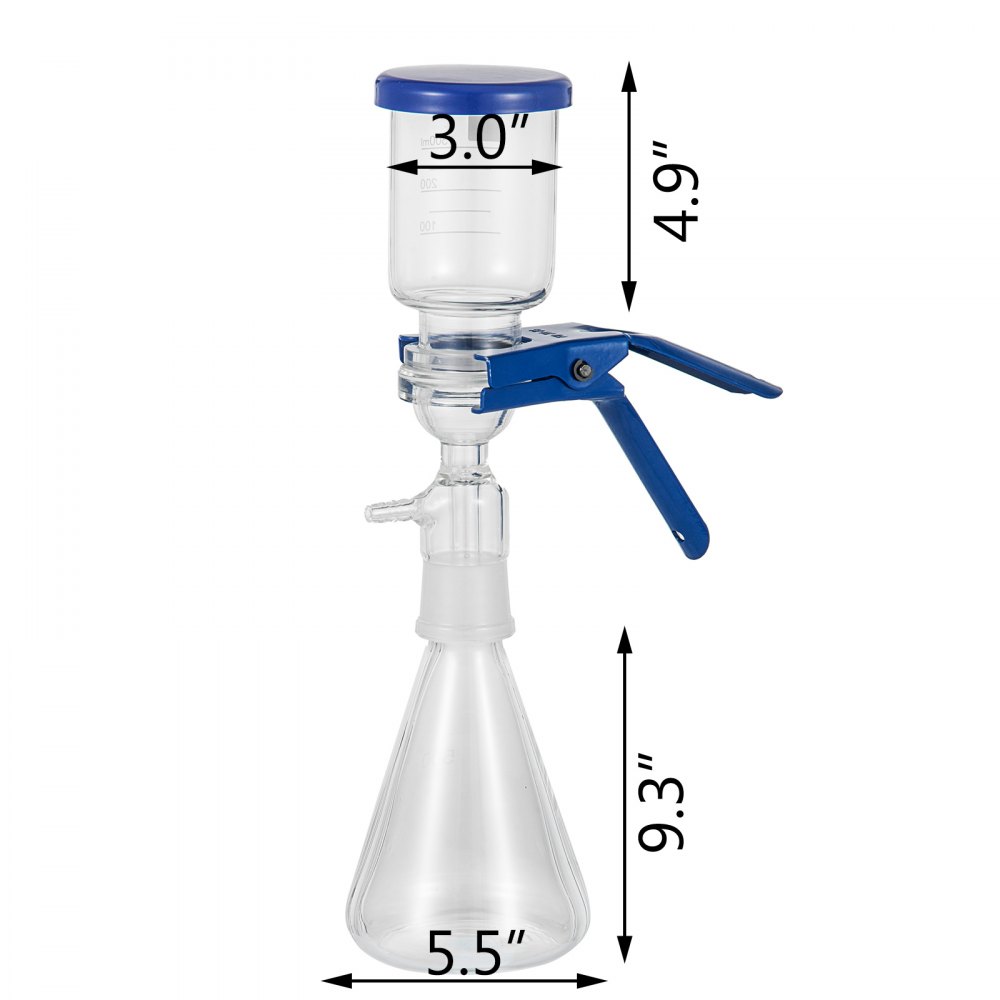 Vevoraparato De Filtración Al Vacío Embudo De Vacío 1.000 Ml Para Laboratorio