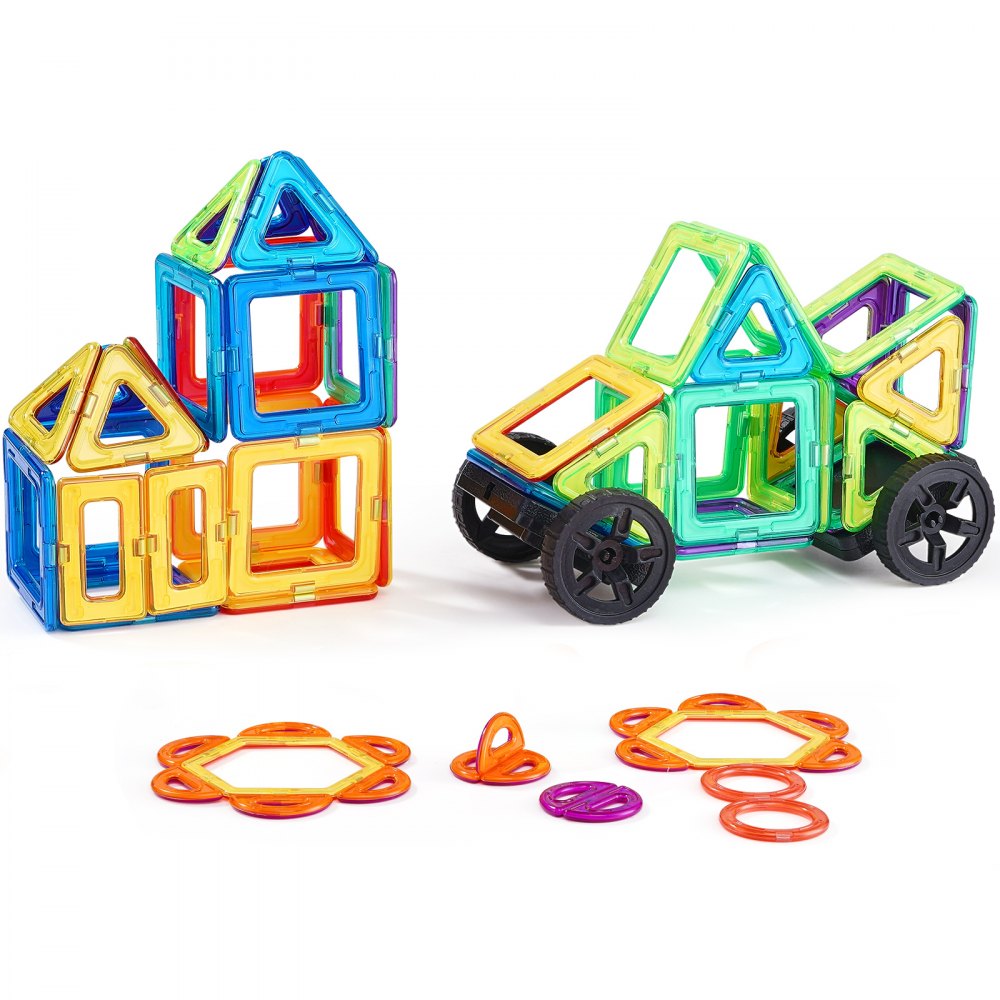 VEVOR 62 PCS Bloques Magnéticos Juguete de Construcción Magnético para Niños