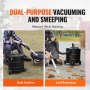 VEVOR Aspirador de Cenizas 20L Potente Aspiración 1200W Aspirador de Pellets de Cenizas con Manguera Flexible de 1,2m Ruedas para Chimeneas Estufas de Pellets Parrillas Hornos de Pizza Brasero de Leña