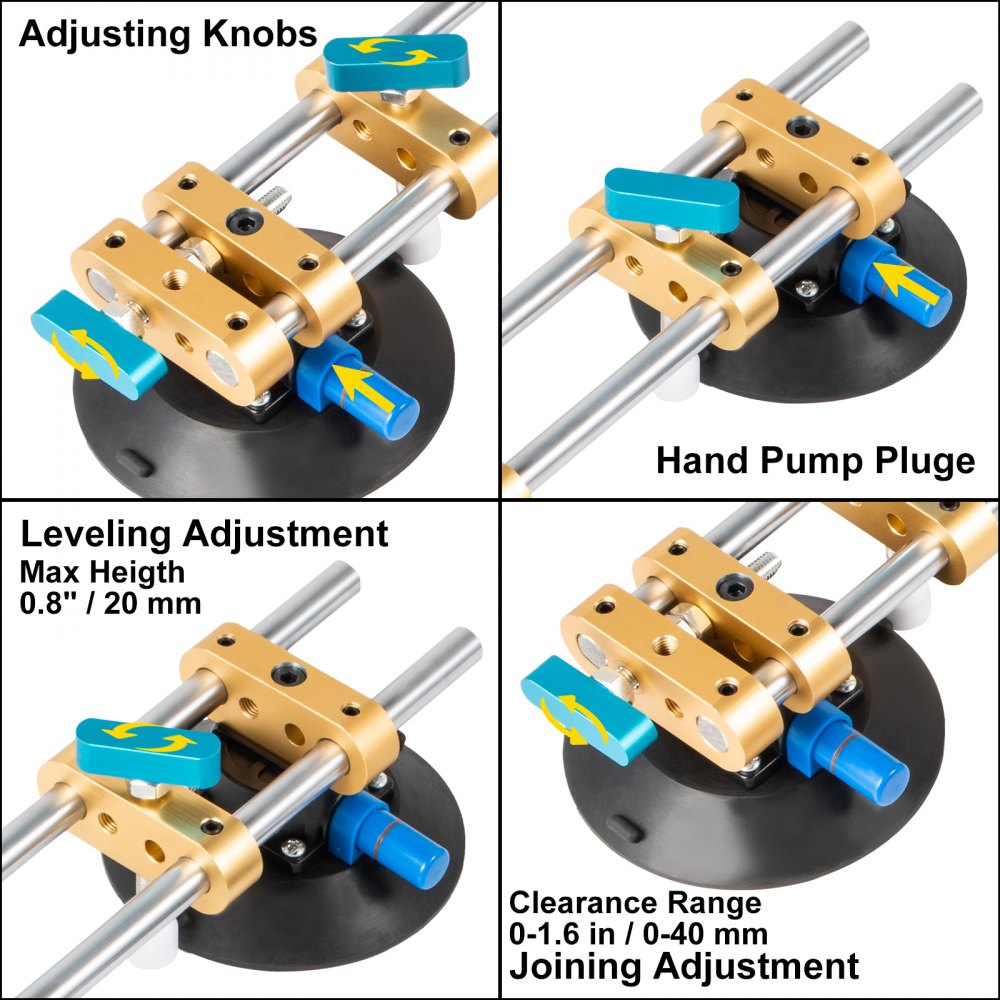 Vevor Herramienta De Costura De Ventosa 152 Mm Setter Costura Para Unir Nivelar