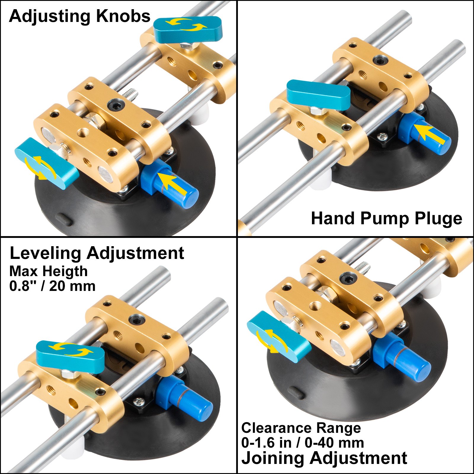 Vevor Herramienta De Costura De Ventosa 152 Mm Setter Costura Para Unir Nivelar