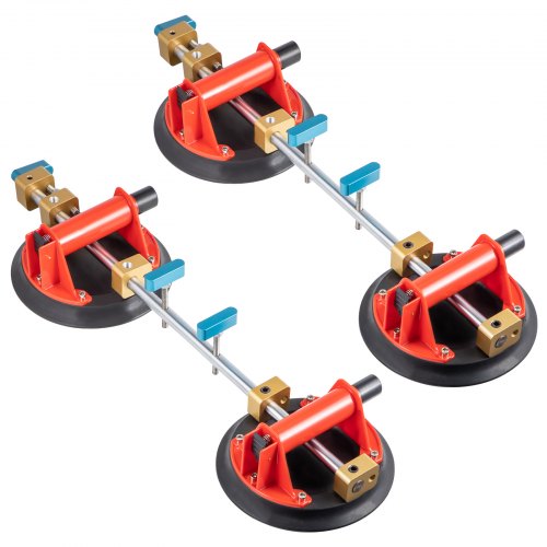 VEVOR Setter Costura 8" Herramienta de Costura de Encimeras 2PCS Setter de Costura con Ventosas de Vacío 20,3cm Ventosa Ajustable para Unión y Nivelación Succión Max 260kg Piedra Mármol Granito Vidrio