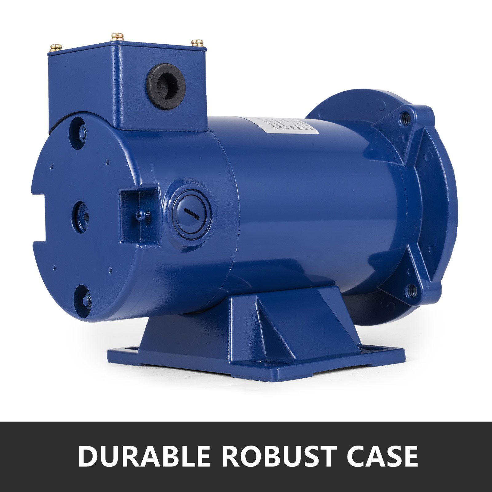 VEVOR Motor CC 1/2 HP Motor de imán permanente Velocidad nominal 1750 RPM Motor eléctrico 90 V Carcasa azul Fácil de instalar para industria ligera, textil, química, impresión