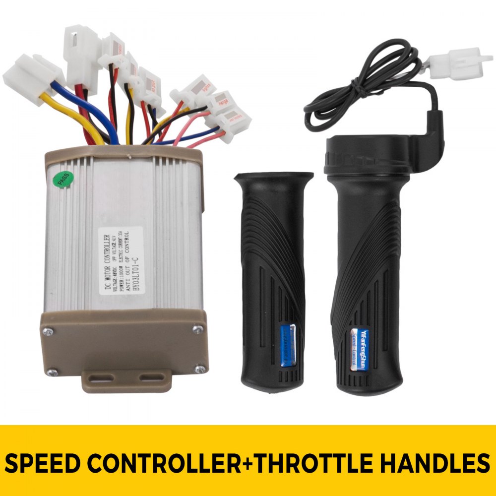 Motor Cepillado De 48v Cc 1000w Con Controlador Y Manija Del Acelerador Go Karts