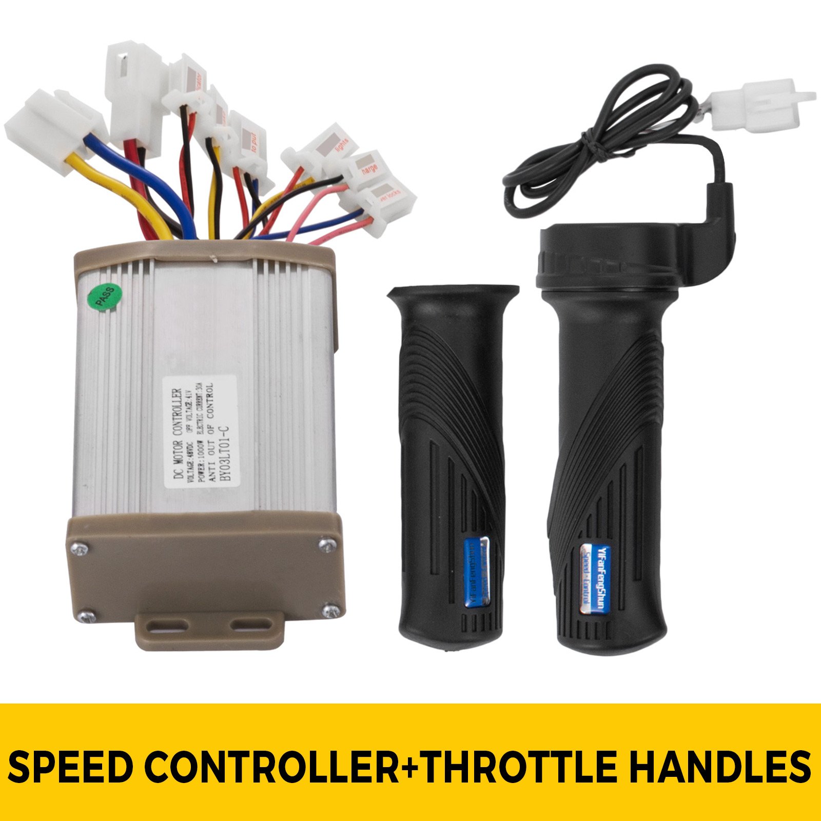 Motor Cepillado De 48v Cc 1000w Con Controlador Y Manija Del Acelerador Go Karts