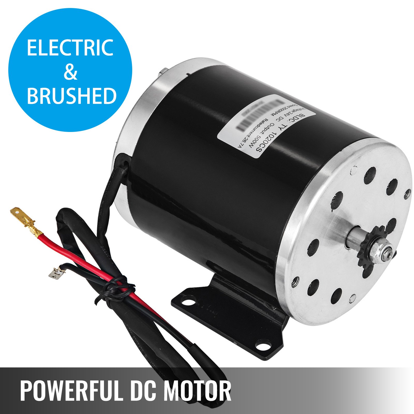 Motor Eléctrico Cepillado 24v Dc 500w 2500rpm Motor Con Cadena Atv E-scooter