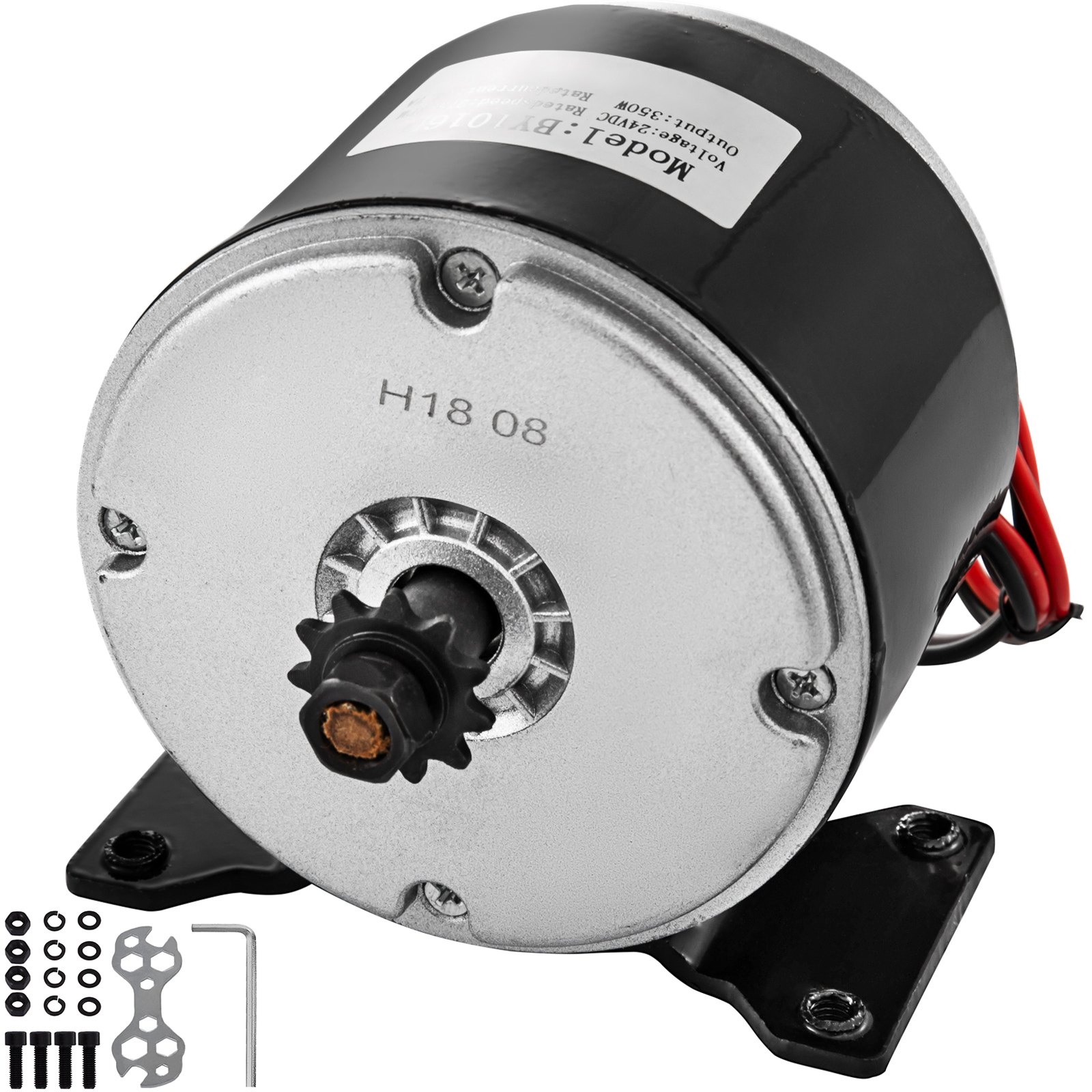 Motor Eléctrico Cepillado 24 V 350 W Con 11 Dientes Para Go Karts Scooters