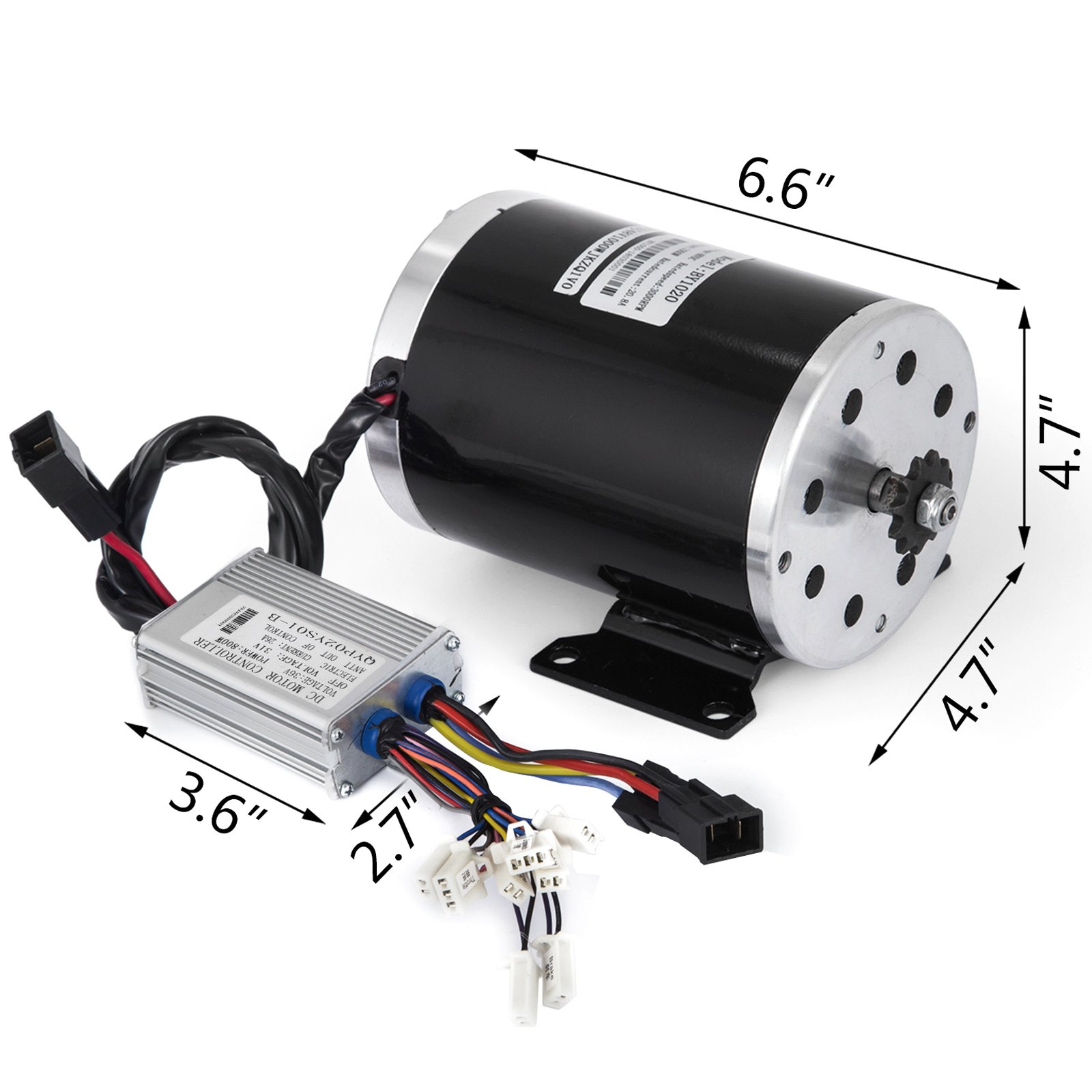 Motor Cepillado + Soportes De Montaje Y Controlador 36v 800w Motor De Cc 2750rpm