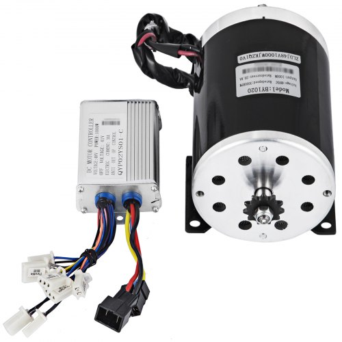 Motor Eléctrico Cepillado 48v Cc 1000w Motor Con Controlador Velocidad 3000rpm