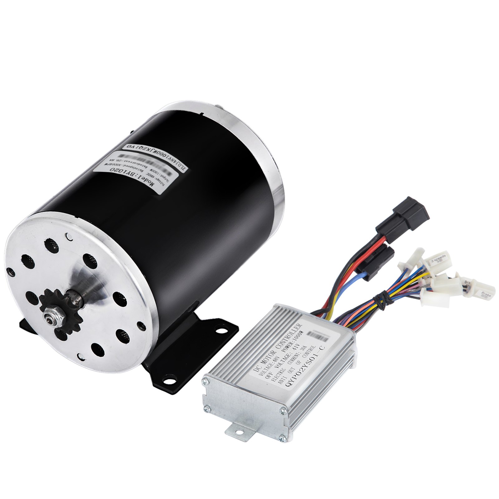 Motor Eléctrico Cepillado 48v Cc 1000w Motor Con Controlador Velocidad 3000rpm
