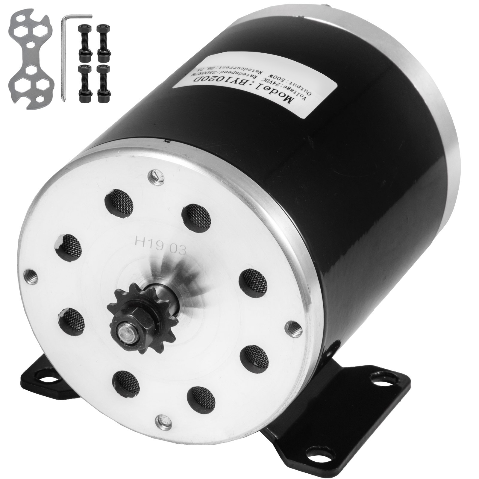 Motor Eléctrico Cepillado 24v Motor De Cc De 500w Velocidad 2500rpm Go Kart