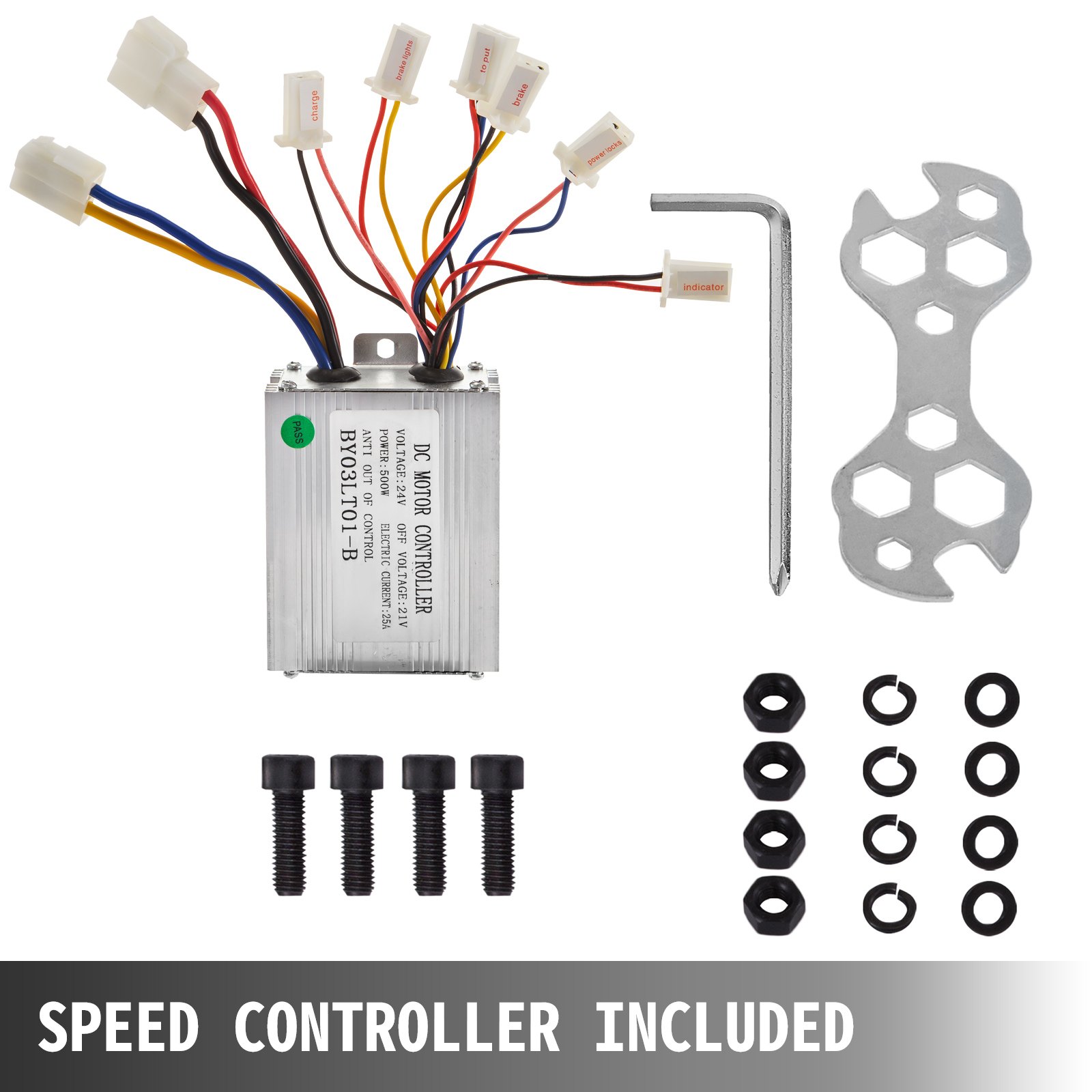 Motor Eléctrico Con Caja De Control De Reversa Motor Cepillado 2500rpm 500w 24 V