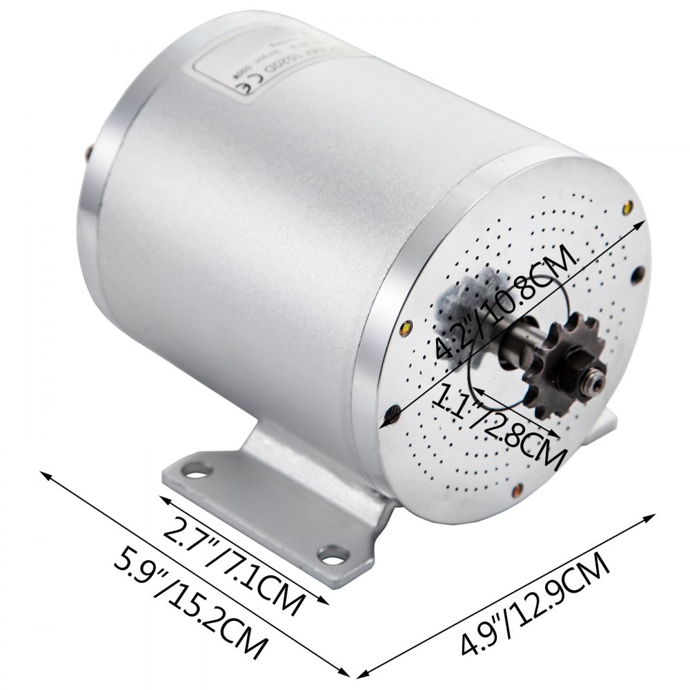 VEVOR Motor sin Escobillas Motor Go Kart Eléctrico 500W Kit de Motor para Scooter Eléctrico Perfecto para Scooter Eléctrico, Bicicleta Eléctrica, Bicicleta Eléctrica y Scooter Electrónico Etc.