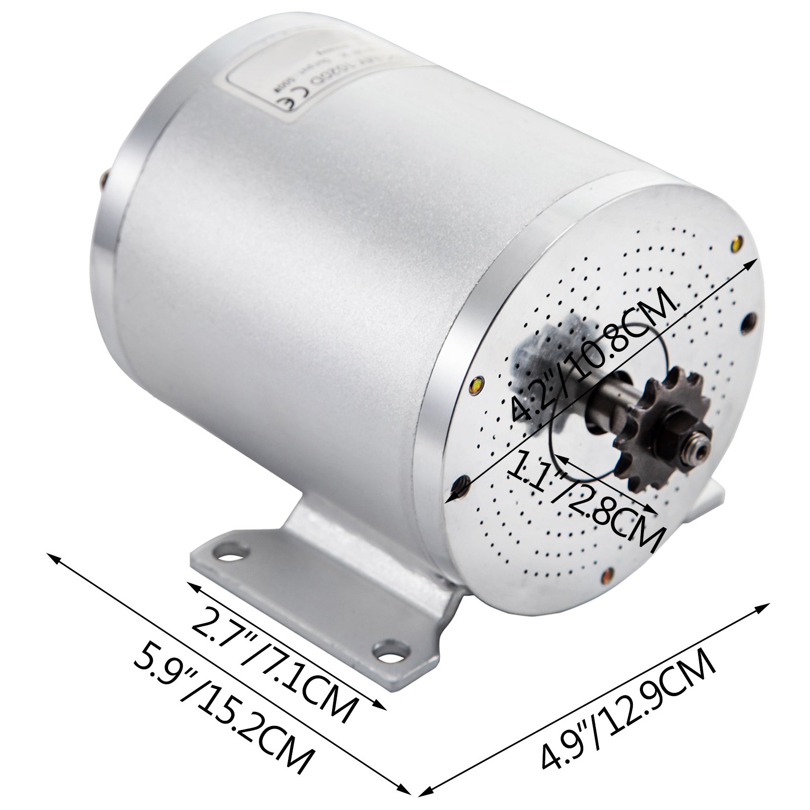 VEVOR Motor sin Escobillas Motor Go Kart Eléctrico 500W Kit de Motor para Scooter Eléctrico Perfecto para Scooter Eléctrico, Bicicleta Eléctrica, Bicicleta Eléctrica y Scooter Electrónico Etc.