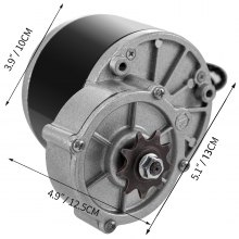 VEVOR Motor con cepillo, motor eléctrico, 24V, CC, 250W, motorreductor para scooter