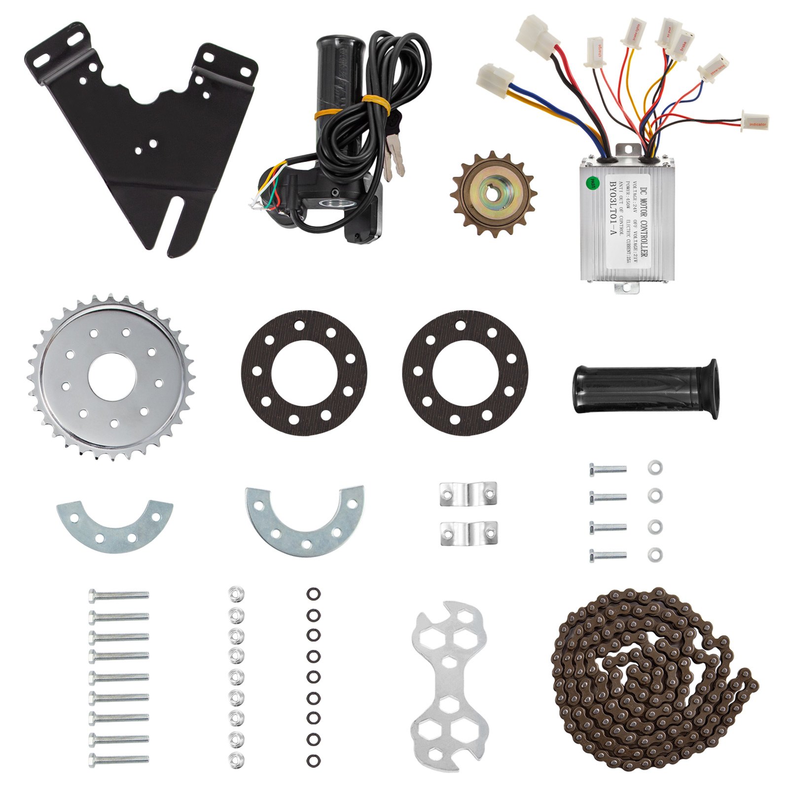Motor Cepillado Motorreductor 24v 450w Kit De Motor Para Scooter Eléctrico