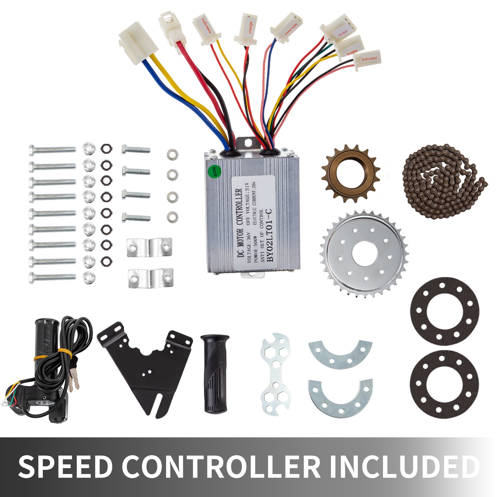 Motor Reductor De Engranajes Motor Kit Piñón Cadena Motor Cepillado 36v 450w