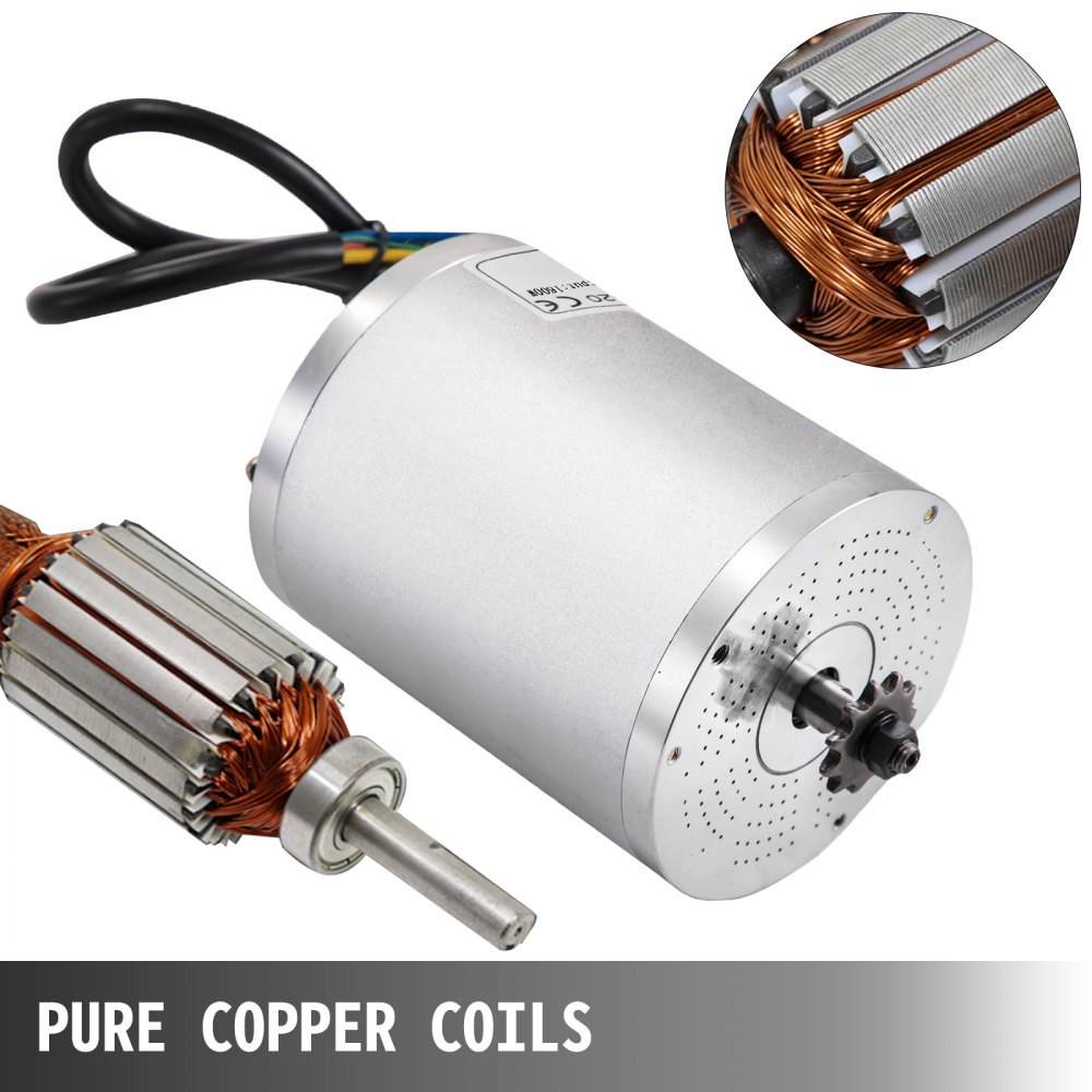 Motor Sin Escobillas Motor Electrico De 3900rpm 48v 1600w Motor De Cc De 42a