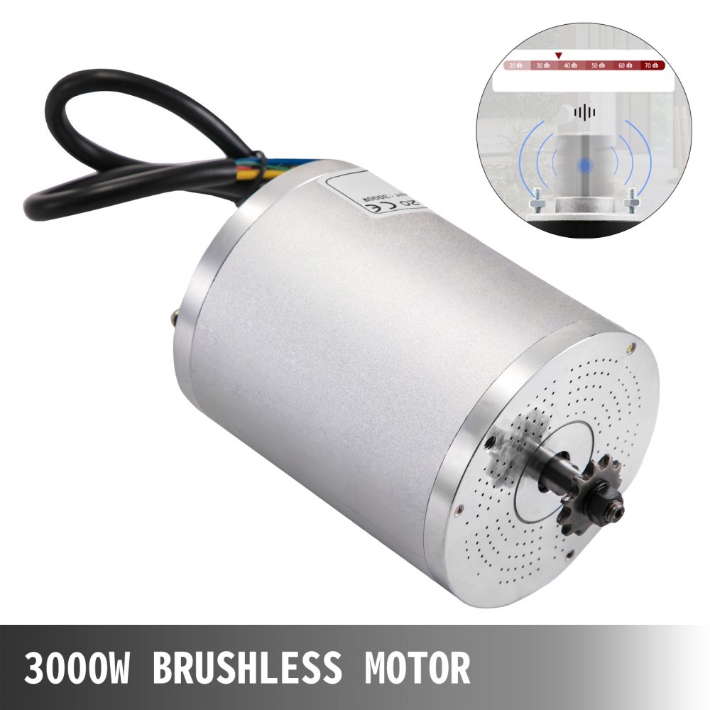 Motor Sin Escobillas Motor Eléctrico Sin Base 60v Cc 3000w Con Controlador