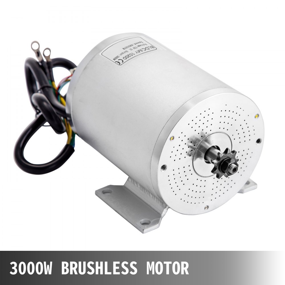VEVOR Motor sin Escobillas Motor Eléctrico para Go Kart 72V 3000W con Soporte de Montaje Perfecto para Scooter Eléctrico y Bicicleta Eléctrica