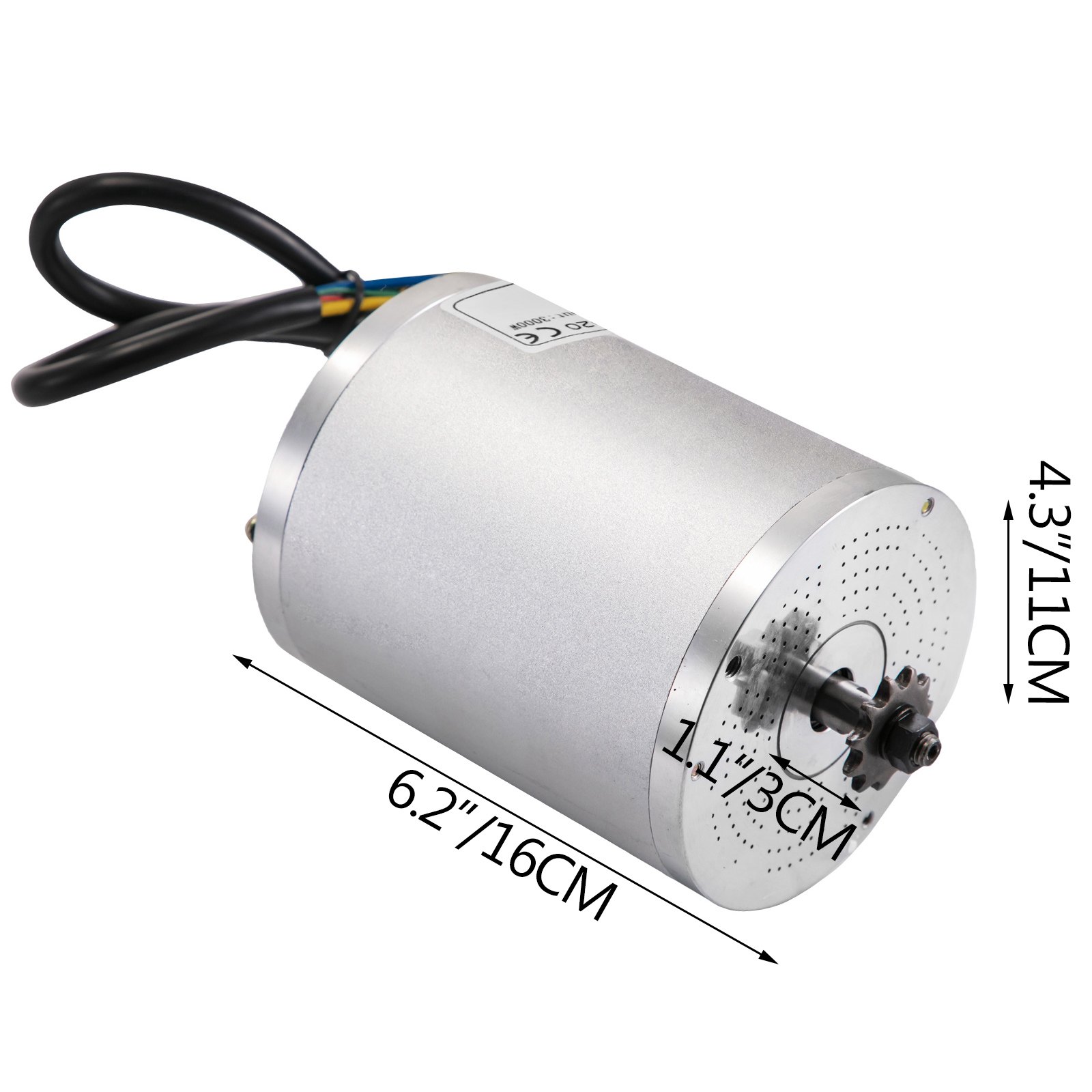 Motor Eléctrico Sin Escobillas 72v Dc 3000w 4900rpm Para E-bikes Go Kart