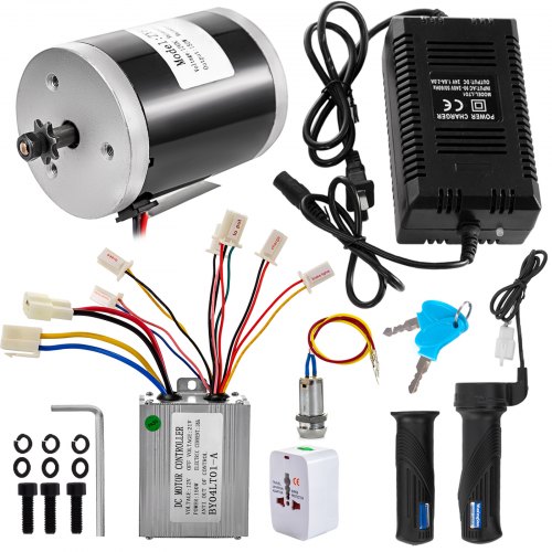 Motor con Cepillo Eléctricos 12/24V 150W Kit de Motor para Scooter Go Kart