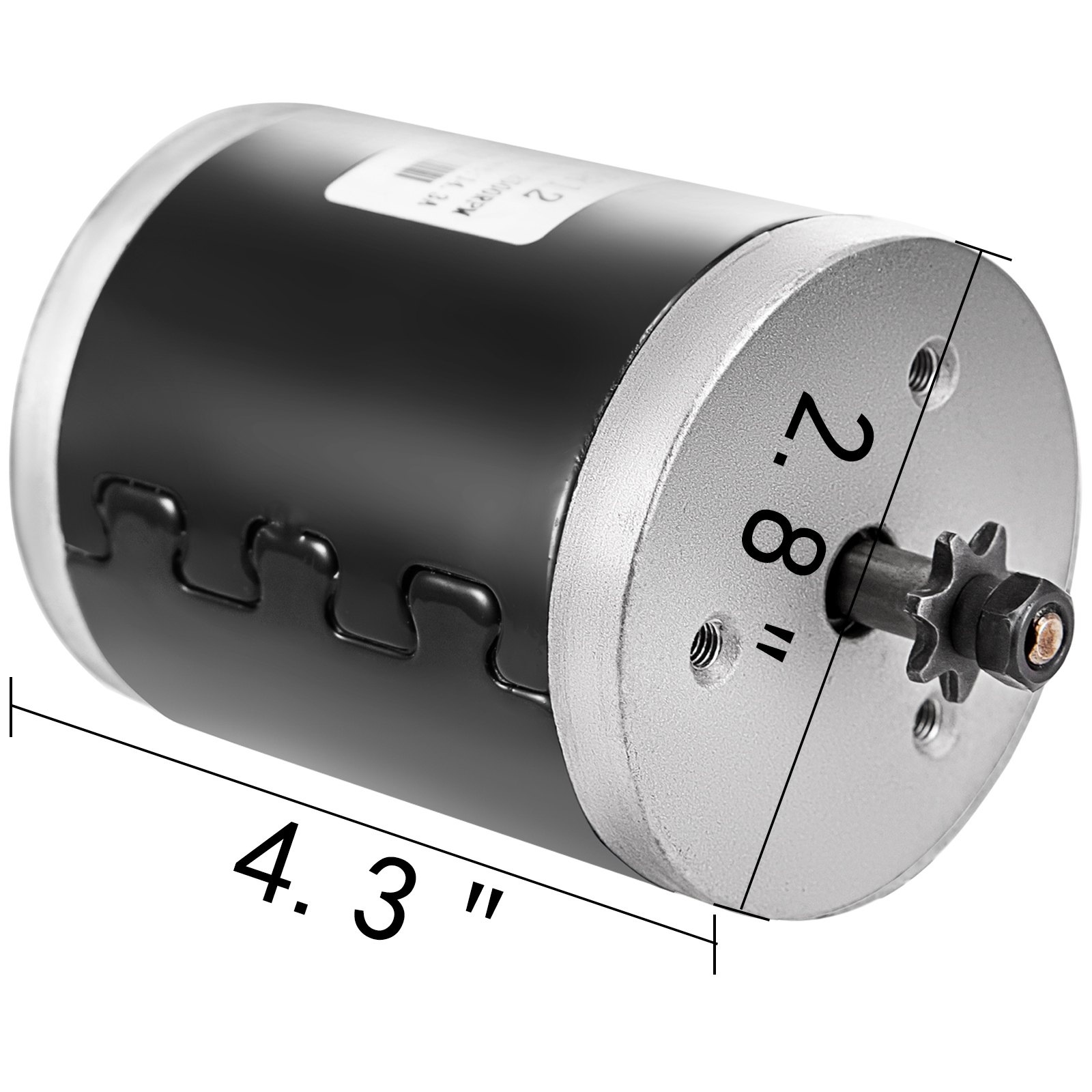 Motor con Cepillo Eléctricos 12/24V 150W Kit de Motor para Scooter Go Kart