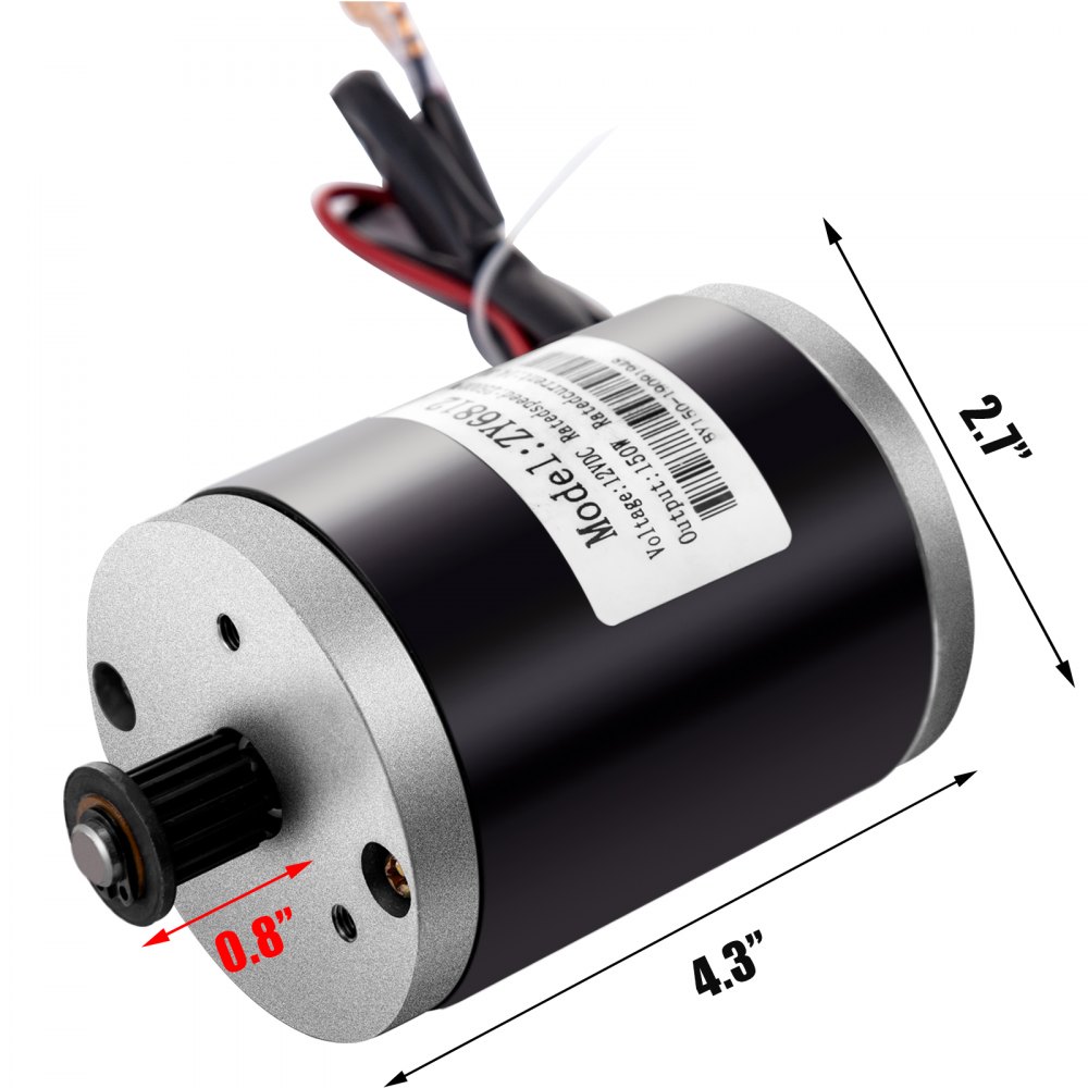 Motor Eléctrico Con Cepillo 2500rpm Motor Para Go Kart Motor De 12v 150w 5pcs