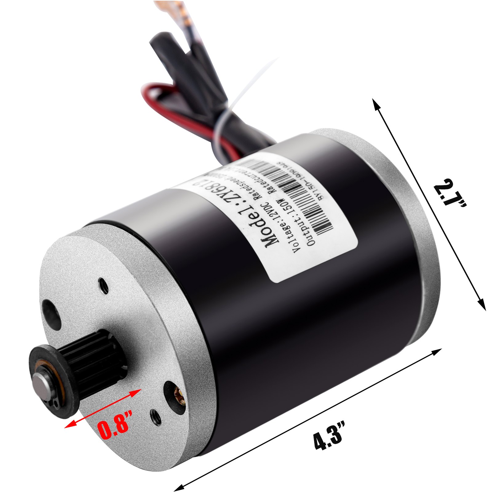 Motor Eléctrico Con Cepillo 2500rpm Motor Para Go Kart Motor De 12v 150w 5pcs