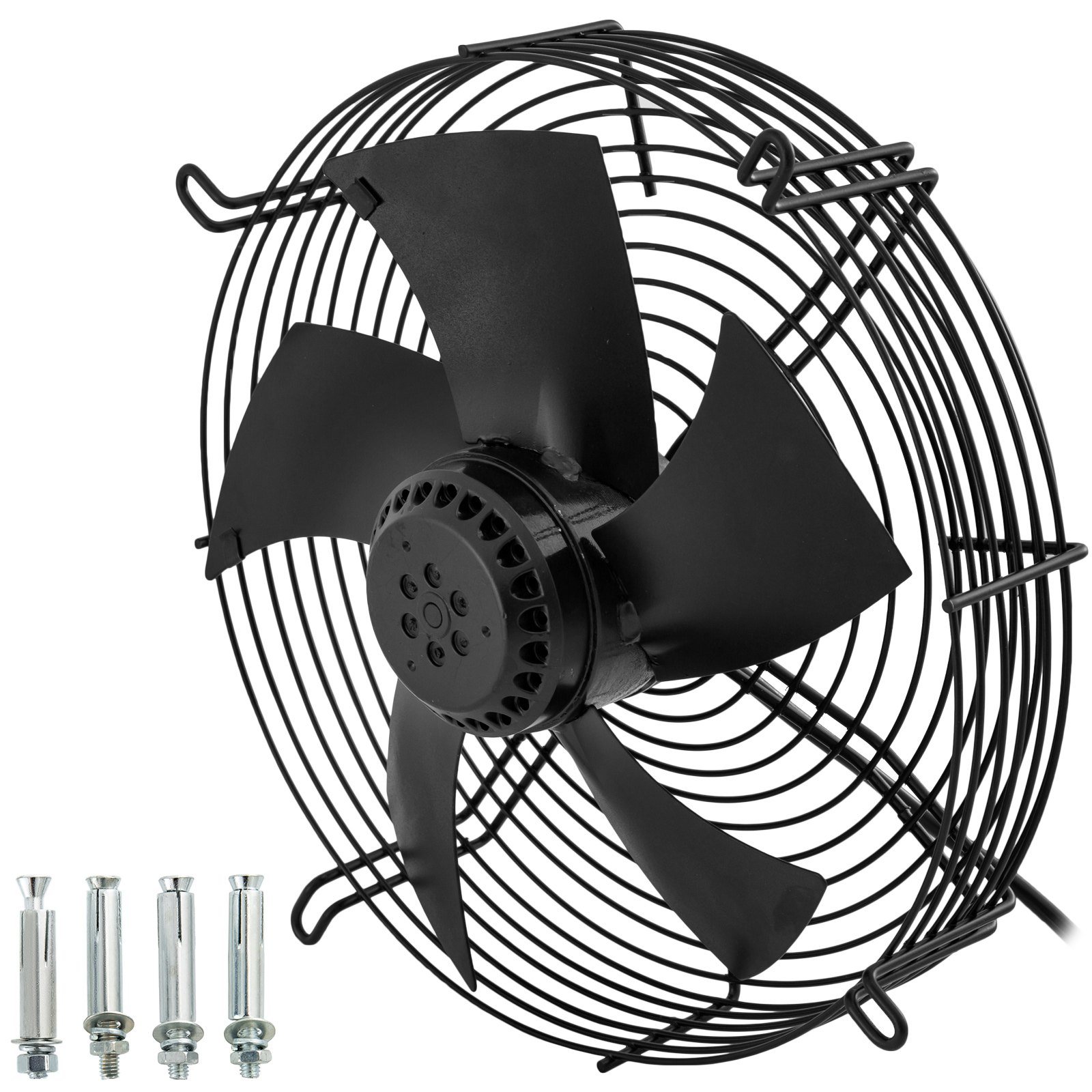 Ventilador Axial 12" Motor De 4 Polos 1400rpm 75w Para Refrigeración Escape