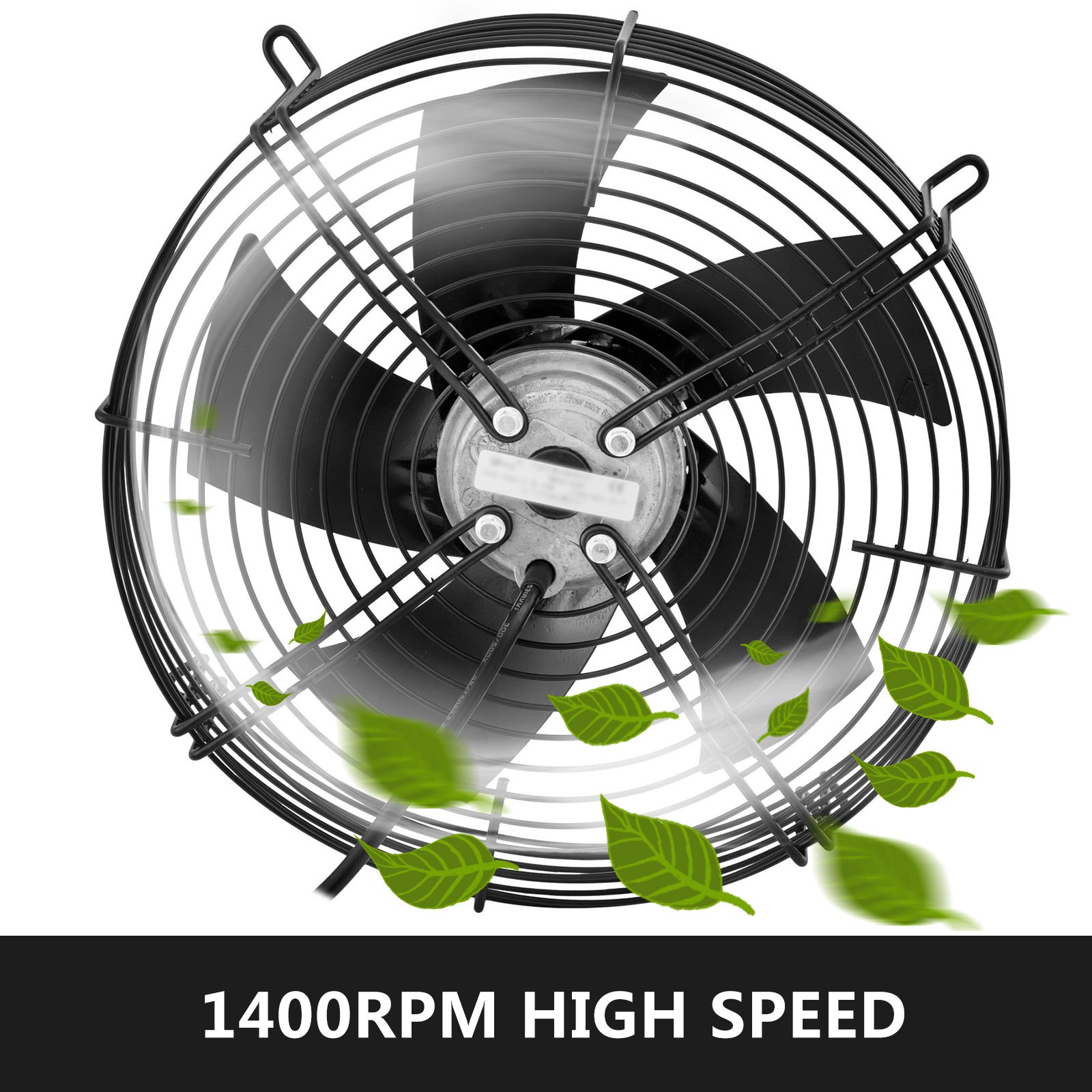 Ventilador Axial 12" Motor De 4 Polos 1400rpm 75w Para Refrigeración Escape