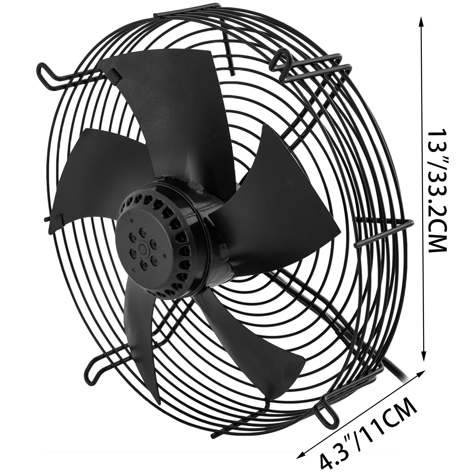 Ventilador Axial 12" Motor De 4 Polos 1400rpm 75w Para Refrigeración Escape