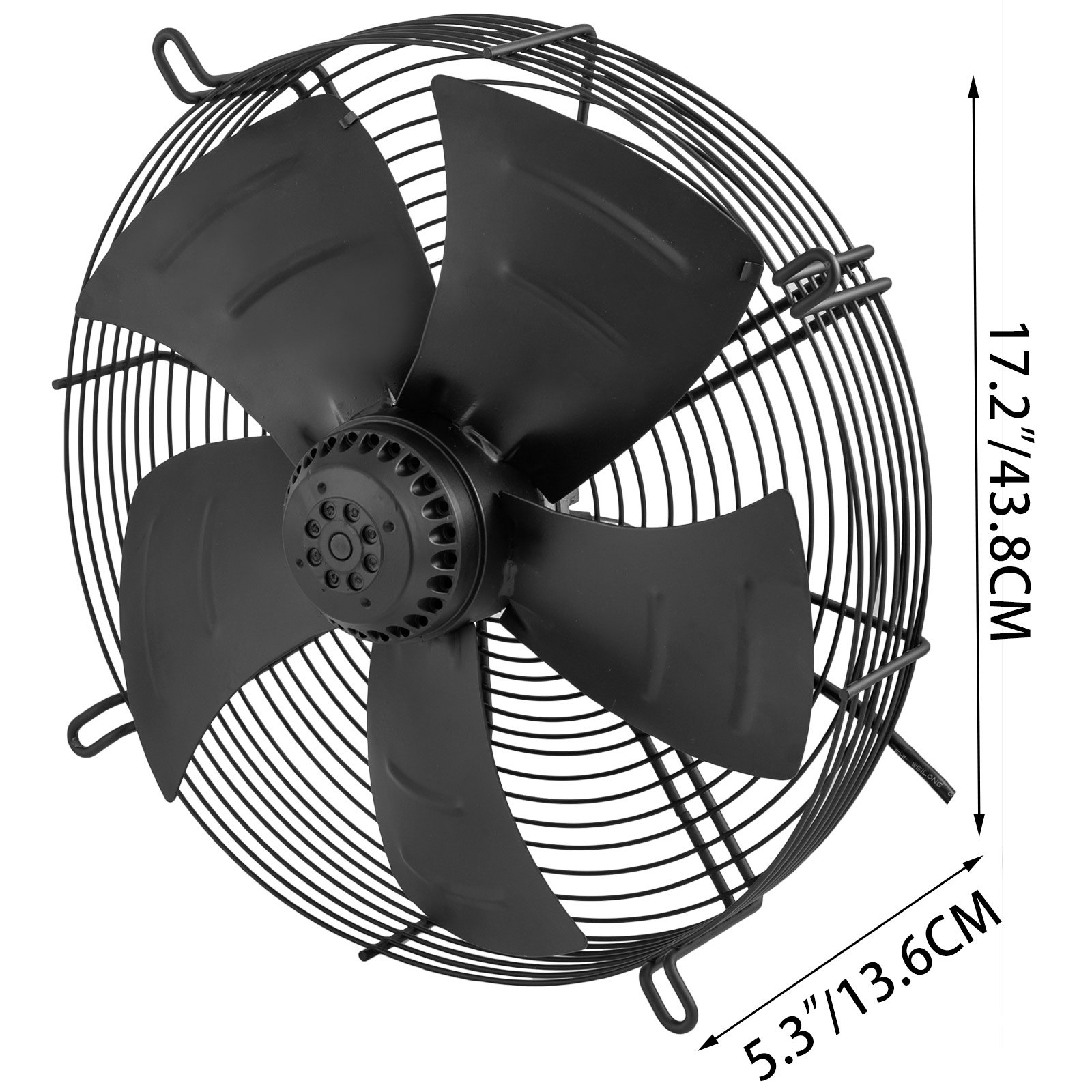 Ventilador Axial 16 Pulgadas Extractor Industrial 190w Motor De 4 Polos 1420rpm