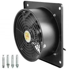 VEVOR Extractor Baño Extractor Industrial Ventilador Extractor Ventilador Axial Extractor de Aire De Marco Cuadrado 10 Motor De 2 Polos 2600rpm 120 W