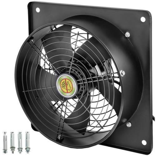 Ventilador Axial Extractor De Marco Cuadrado 12 " Motor De 4 Polos 1400rpm 75w