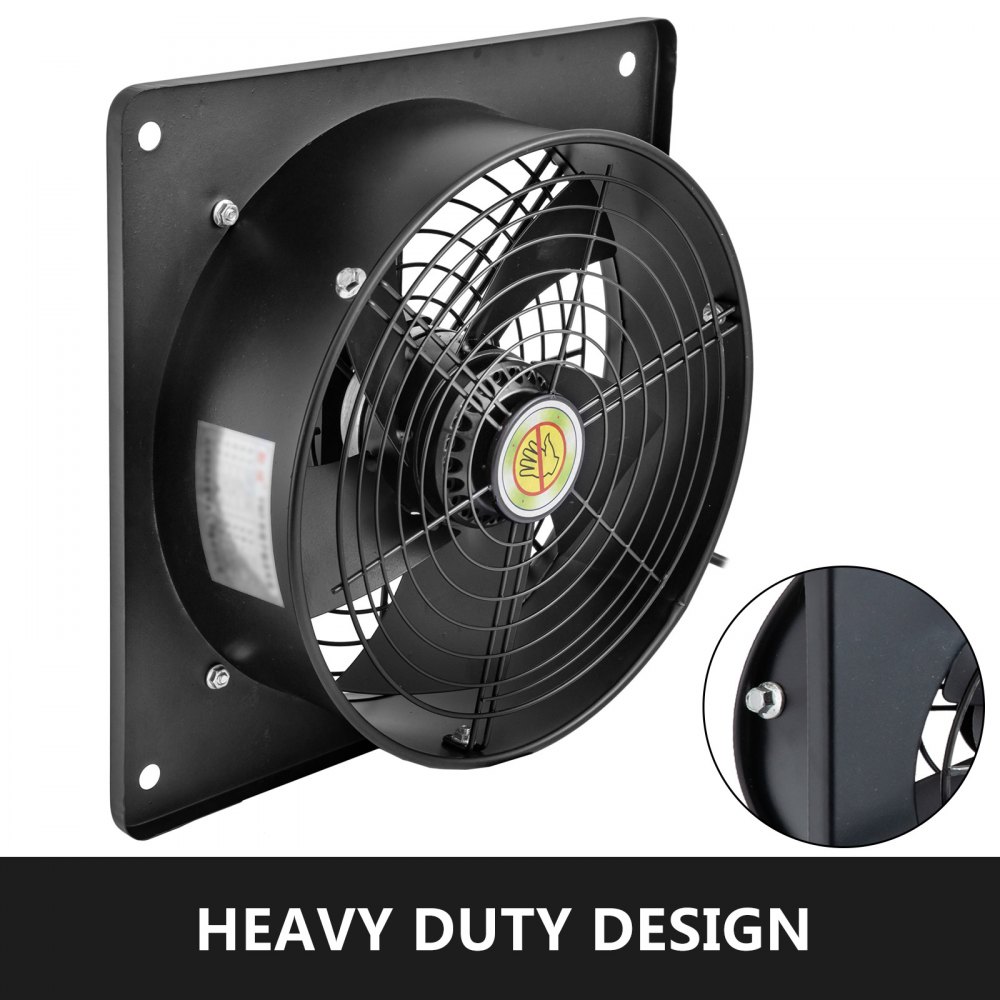 Ventilador Axial Extractor De Marco Cuadrado 12 " Motor De 4 Polos 1400rpm 75w