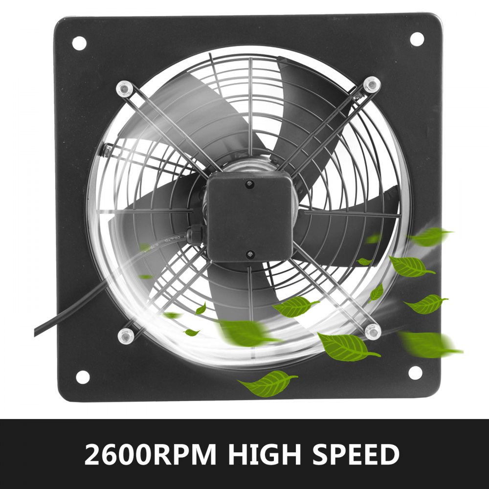 Ventilador Axial Extractor De Marco Cuadrado 12 " Motor De 4 Polos 1400rpm 75w