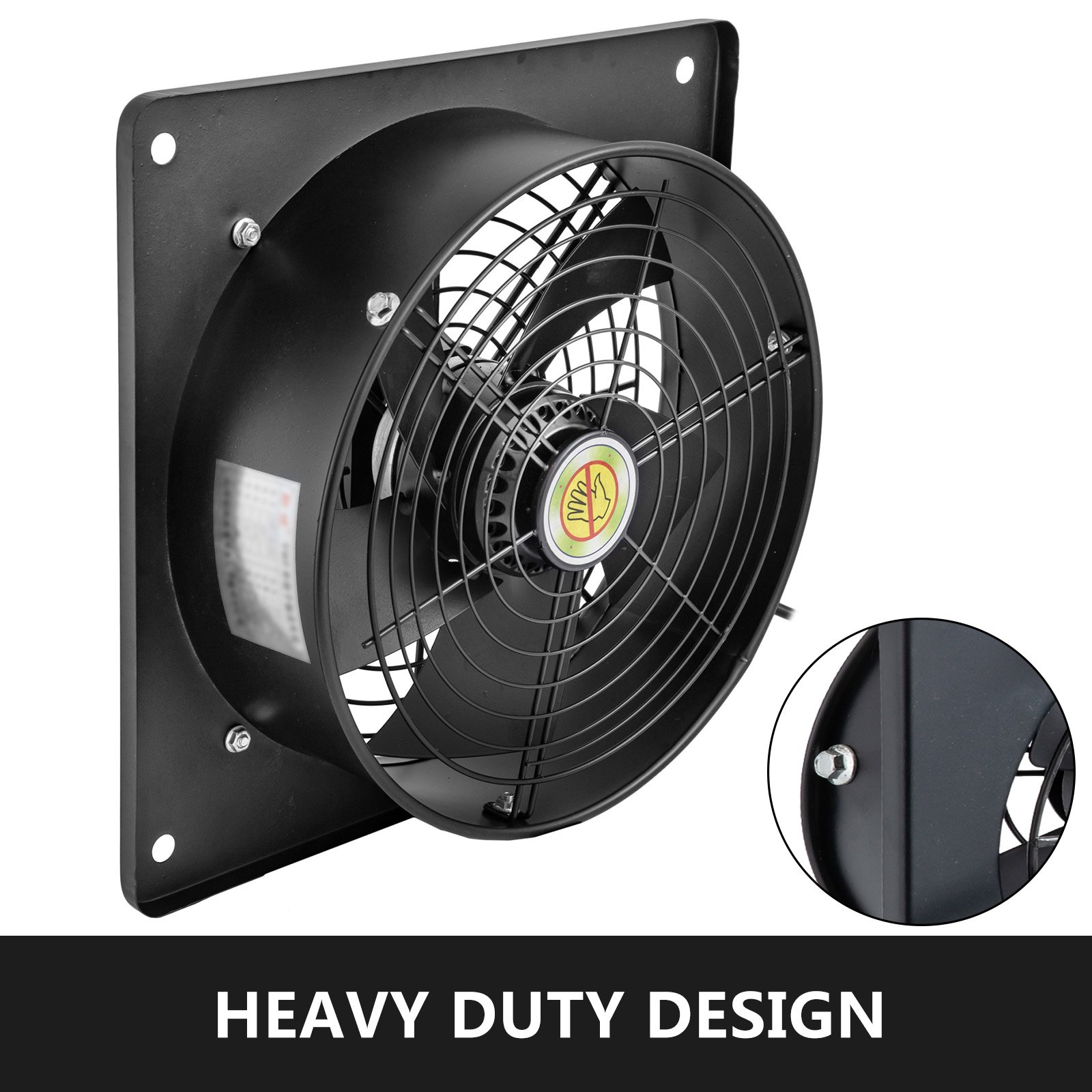 Ventilador Axial Extractor De Marco Cuadrado 12 " Motor De 4 Polos 1400rpm 75w