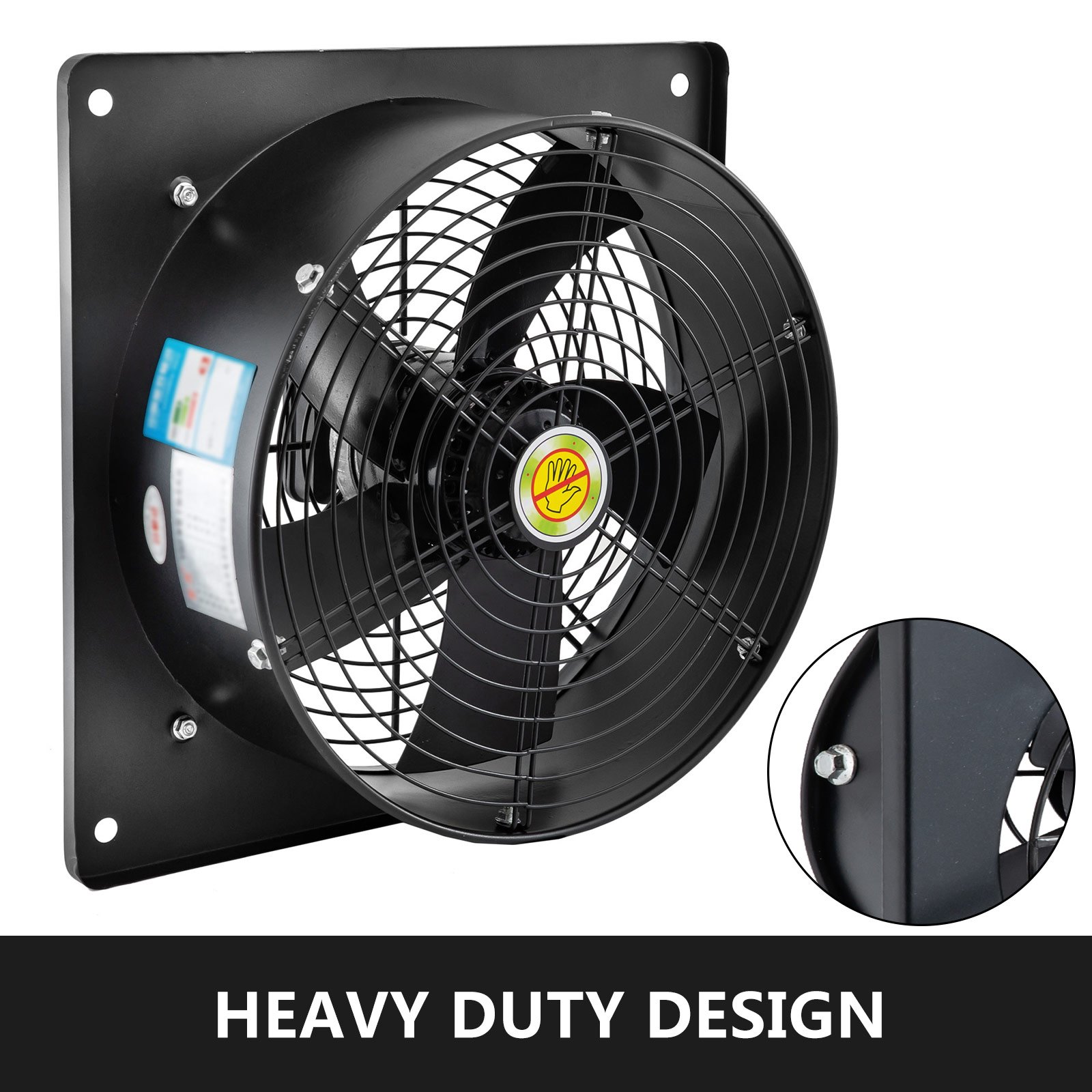 Ventilador Axial 14" 400w Extractor De Ventilación 2450rpm Ventilador De Escape