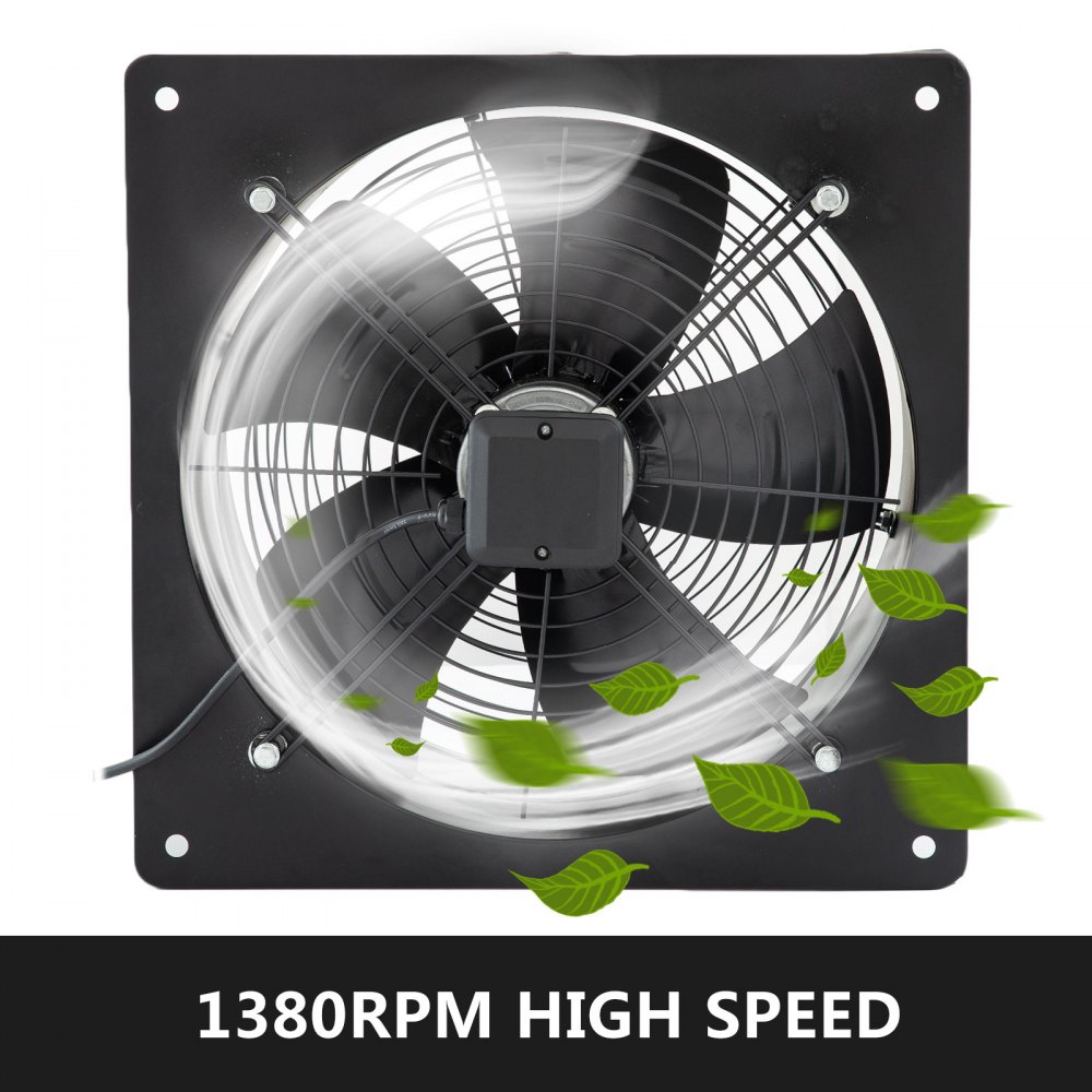 Ventilador Axial 400mm Extractor De Marco Cuadrado Motor De 4 Polos 1380rpm 185w