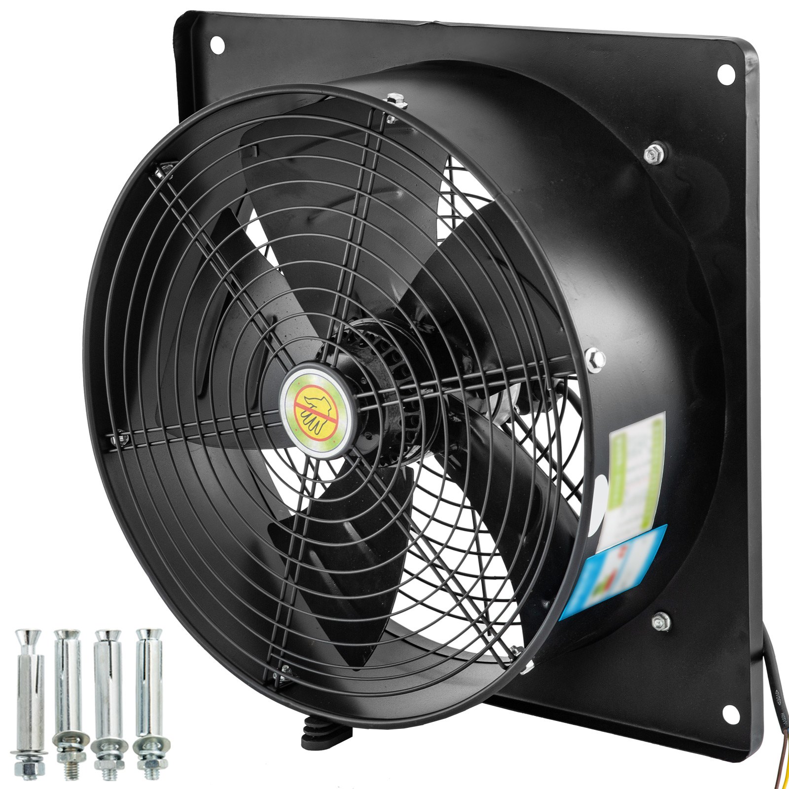 Ventilador Axial 400mm Extractor De Marco Cuadrado Motor De 4 Polos 1380rpm 185w