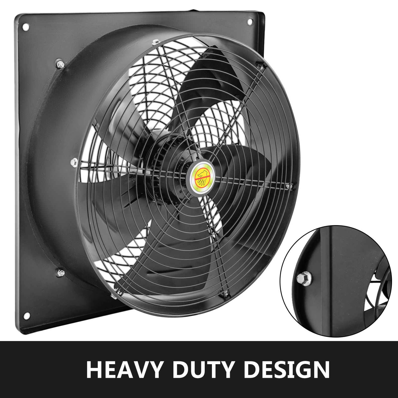 Ventilador Axial 24" Marco Cuadrado 1380rpm 420w Para Refrigeración Escape