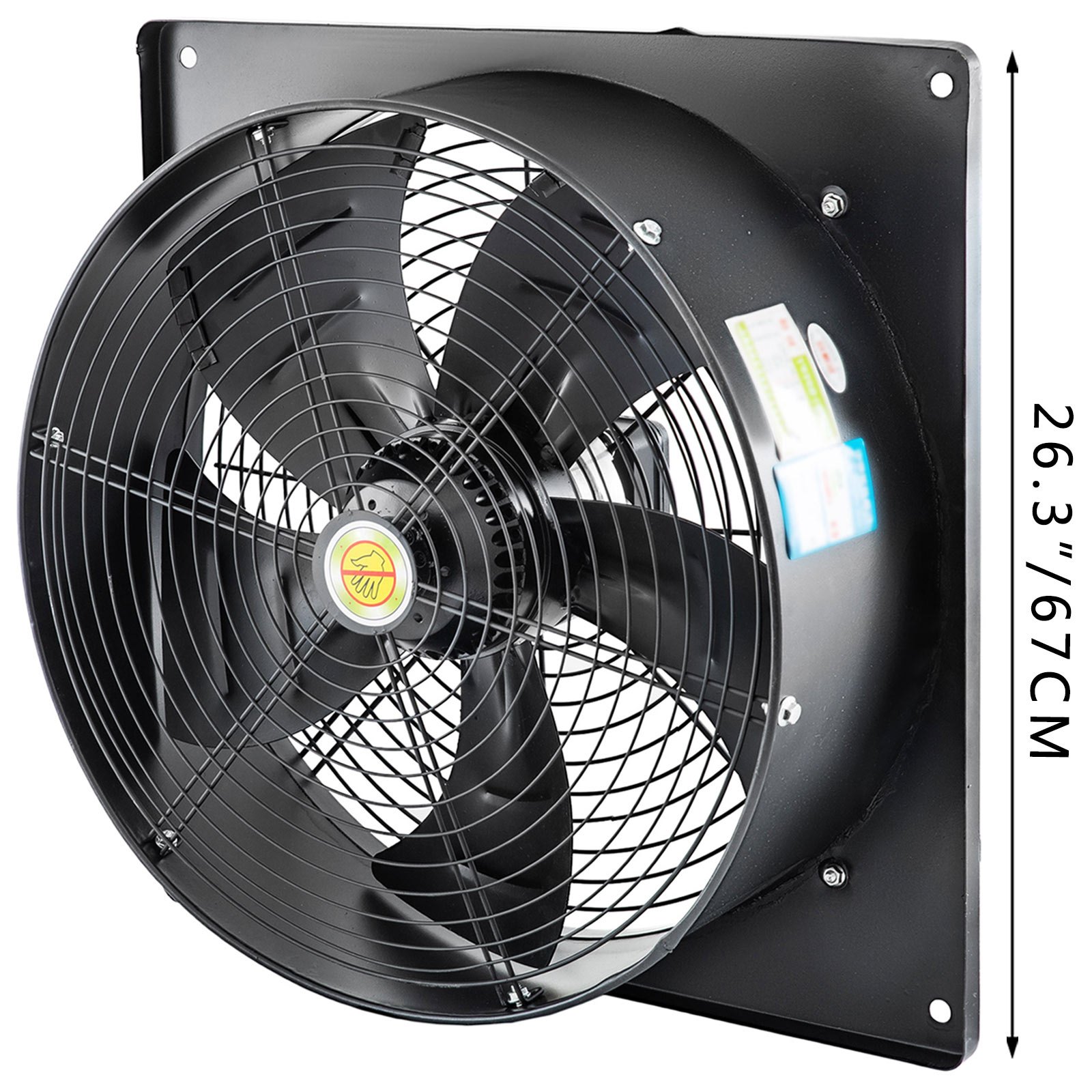 Ventilador Axial 24" Marco Cuadrado 1380rpm 420w Para Refrigeración Escape