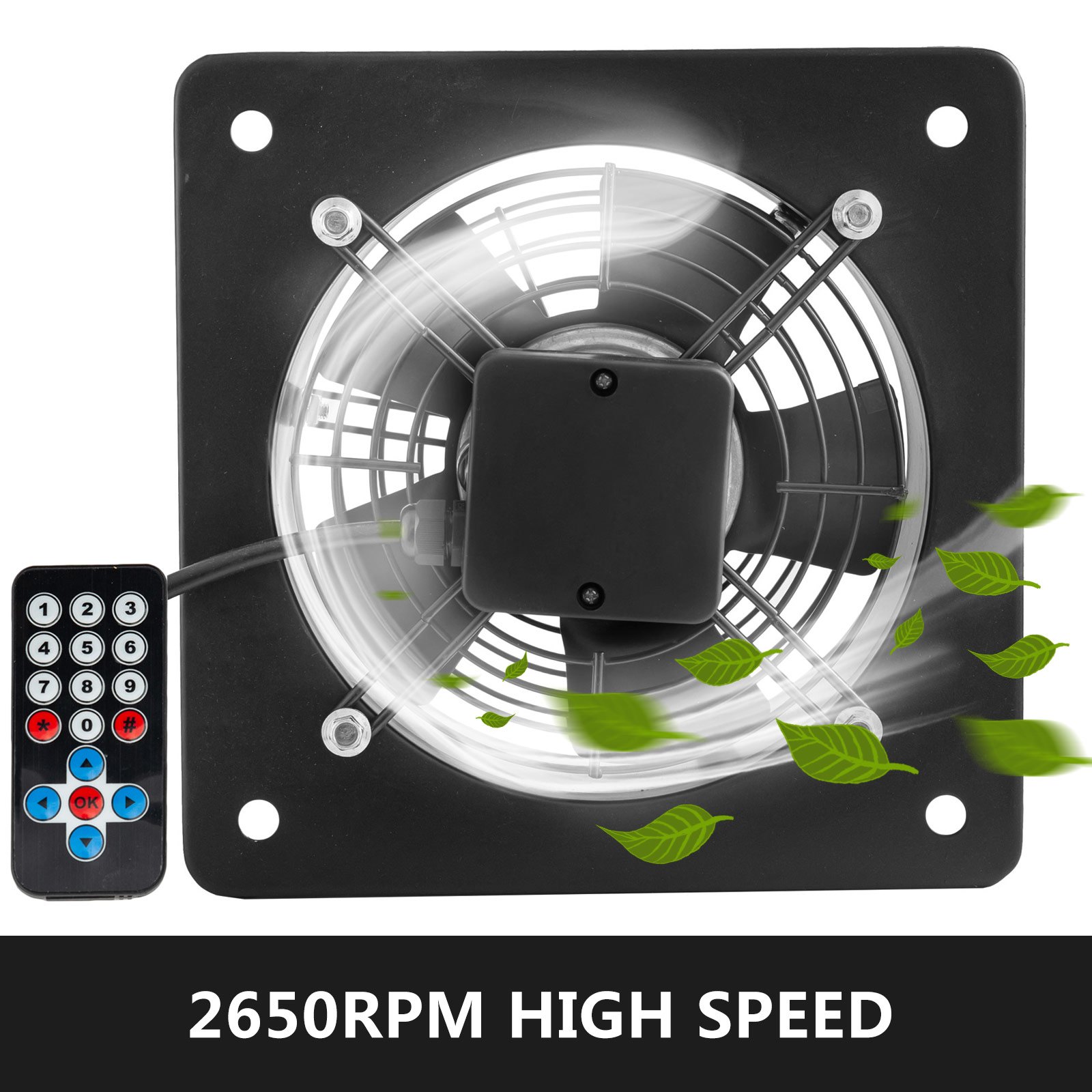 Ventilador Axial 2650 Rpm Extractor De Ventilación 8" Controlador De Velocidad