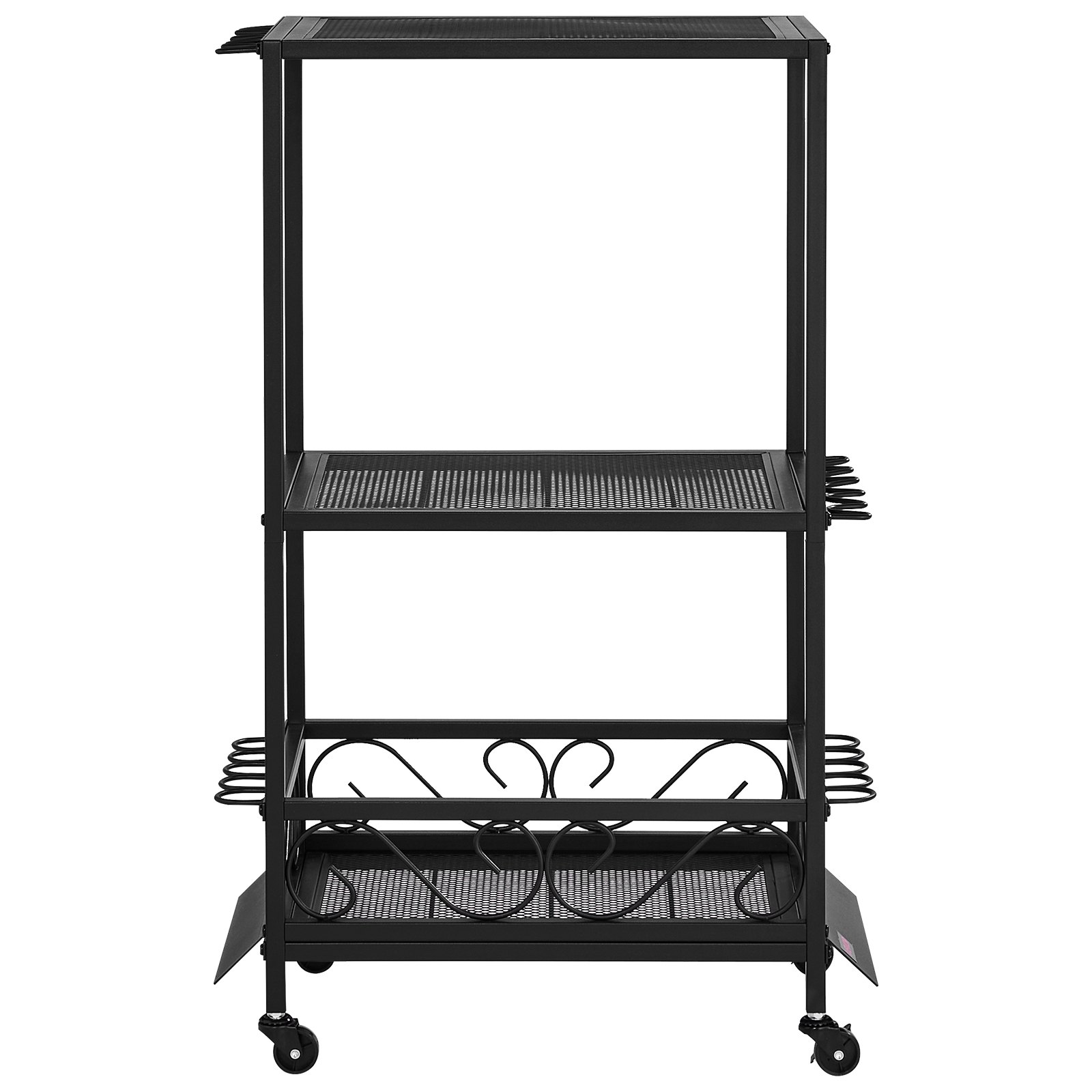 VEVOR Soporte para Cañas de Pescar 10 Postes, Carrito Móvil con Ruedas, Organizador de Equipo de Pesca para Garaje, Hogar, Interior, para Caja de Aparejos, Carrete, Accesorios, 555 x 330 x 860 mm