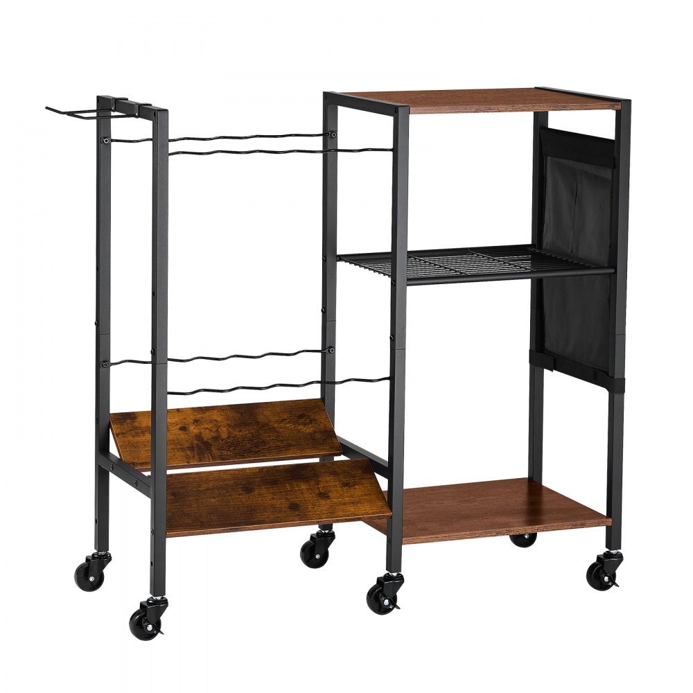 VEVOR Soporte para Cañas de Pescar, 12 Postes, Carrito Móvil con Ruedas, Organizador de Equipo de Pesca para Garaje, Hogar, Interior, para Caja Aparejos, Carrete, Accesorios, 948 x 300 x 830 mm