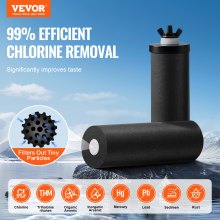 VEVOR Sistema de Filtración de Agua por Gravedad 8,5 L 2 Filtros de Agua Grifo