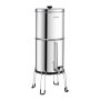 VEVOR Sistema de Filtración de Agua por Gravedad 8,5L Sistema de Encimera Acero Inoxidable Reduce Plomo y hasta 99% de Cloro con 2 Filtros de Carbón Membrana de Ultrafiltración Nivel de Agua Visible
